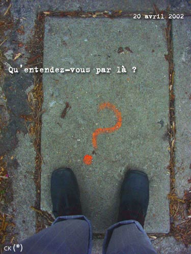 Qu'entendez-vous par là ? © CK
